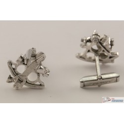 Silver sextant cufflinks