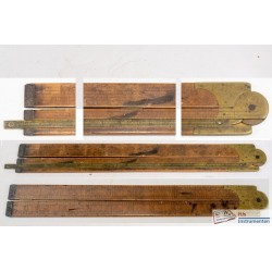 Wood and brass slide rule